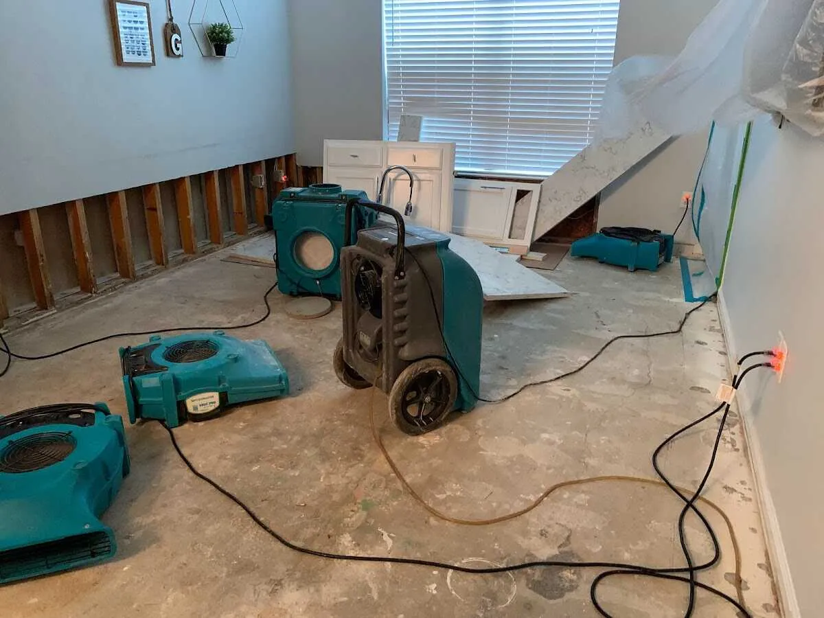Dehumidifier in flood-cut room for Water Extraction & Removal in Corona de Tucson